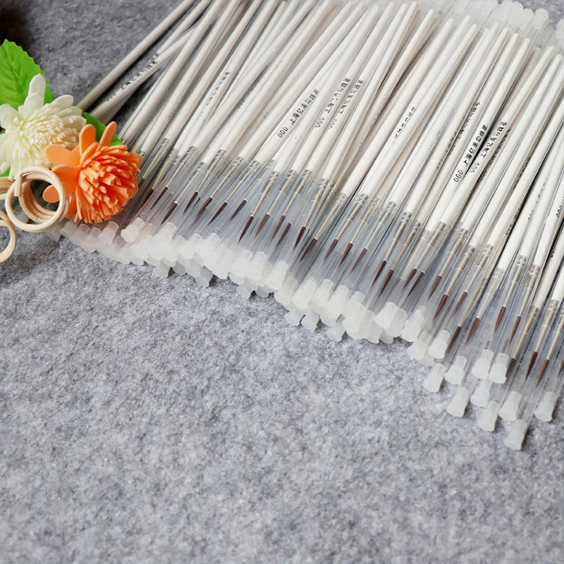 10pcs Paint Brushes Set YS001 – Thin Hook Line Nylon Brushes for Acrylic Painting & Art Supplies