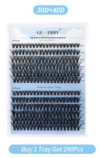 DIY Lash Extension Kit – 280 Clusters with Bond, Seal, Remover & Tweezers (40/50 Pack)