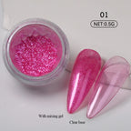 10g Gradient Pearl Nail Powder – Metallic Aurora Effect Glitter Dust for UV Gel Nail Art Decorations