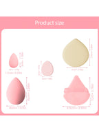 16PCS Pink Makeup Sponge & Puff Set for Cream, Powder, and Concealer – Soft Beauty Blender Makeup Tool Kit