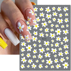 3D Y2K Hibiscus Floral Nail Stickers