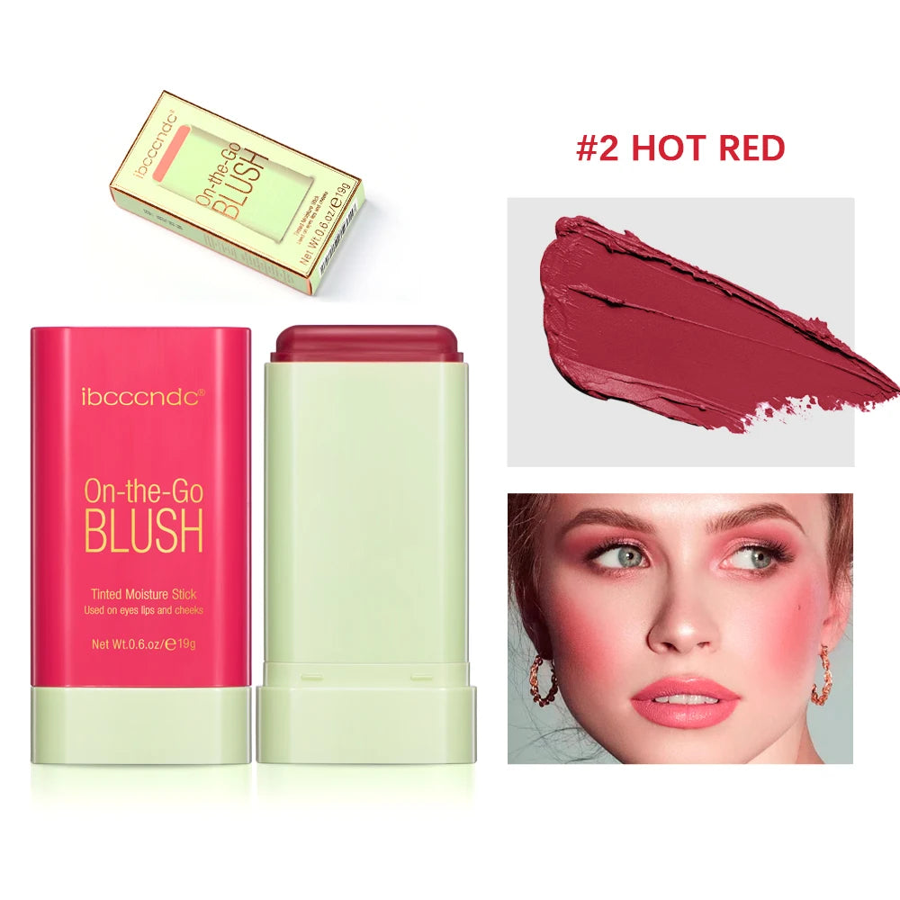 3-in-1 Tinted Moisture Blush Stick – Pink Cream Cheek, Lip & Eye Makeup Tube