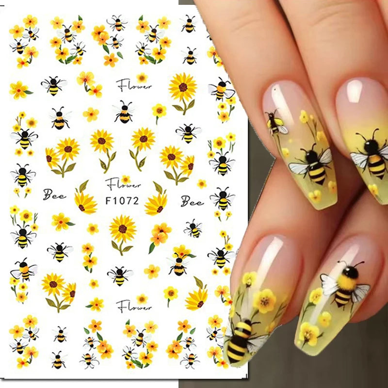 3D Floral & Butterfly Nail Art Stickers