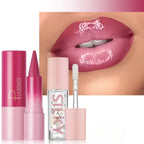 Silky Lipstick & Nourishing Lip Oil Set – Long-Lasting Hydration & Versatile Looks