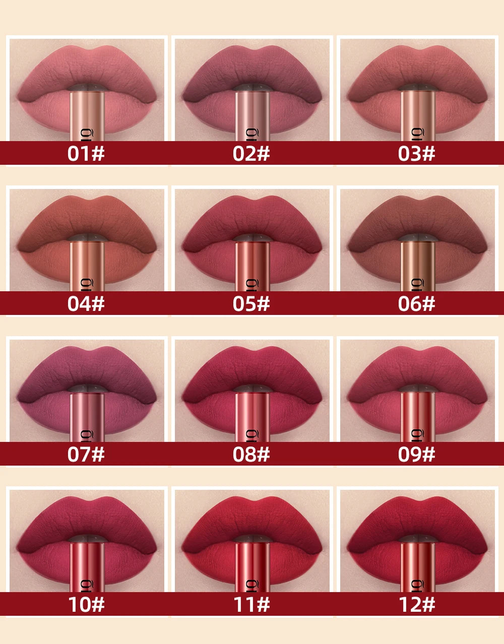 24 Colors Matte Liquid Lipstick Set – Long-Lasting, Waterproof, Non-Stick Velvet Lip Gloss