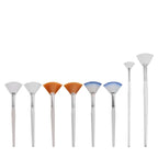 1/8pcs Fan Acid Facial Brush Set – Soft Portable Mask Brushes for Skin Care & Beauty Salon Use