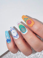 1/2/5pcs 5D Bohemian Floral Nail Stickers – Mandala Embossed Decals