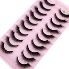 Cat Eye Wispy Mink Lashes – 10 Pairs, Natural Fluffy Long & Short False Eyelashes