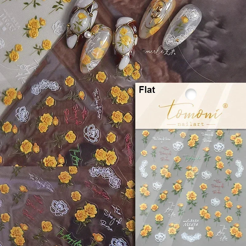 Sunflower & Autumn Harvest Nail Art Stickers
