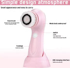 Electric Facial Cleansing Brush – Waterproof Exfoliating Spin Scrubber for Deep Cleaning & Blackhead Removal