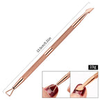 1/3pcs Double-Ended Stainless Steel Cuticle Pusher Set – Dead Skin Remover & Cuticle Scissors, 4pcs Rose Gold Manicure Tools