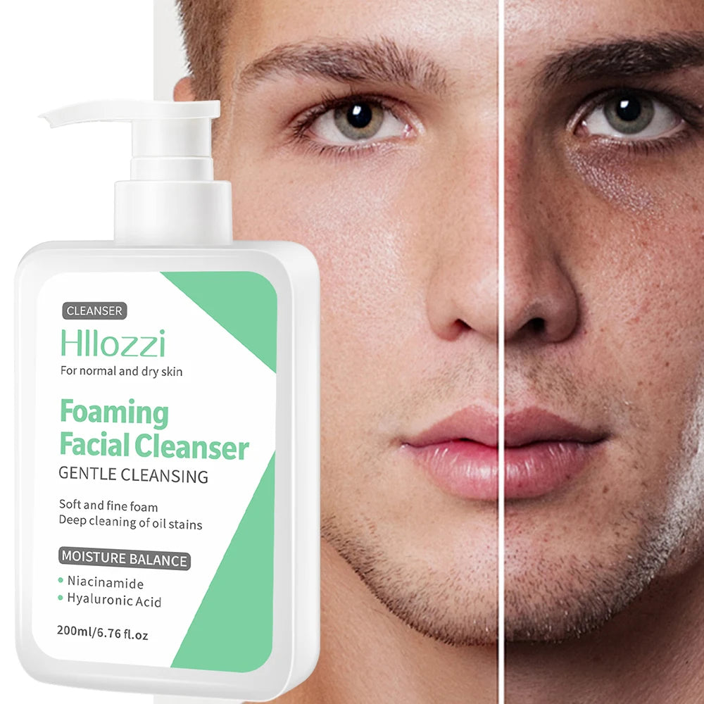Men’s Facial Cleanser – Moisturizing, Refreshing, Oil Control, Blackhead Removal, Summer Skin Care