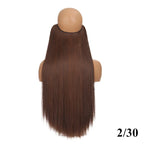Fish Line Hair Extensions – Straight & Curly, 40/50/60cm, Daily Wear