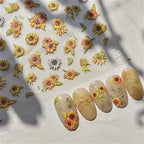 Sunflower & Autumn Harvest Nail Art Stickers