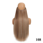 Fish Line Hair Extensions – Straight & Curly, 40/50/60cm, Daily Wear