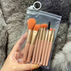 13PurpleFlower Holly Leaf Makeup Brush Set – Soft Hair Full Face Set with Powder, Highlight, Blush & Eyeshadow Brushes