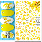 3D Butterfly & Flower Nail Art Stickers – Blue & Purple Decals for Manicure