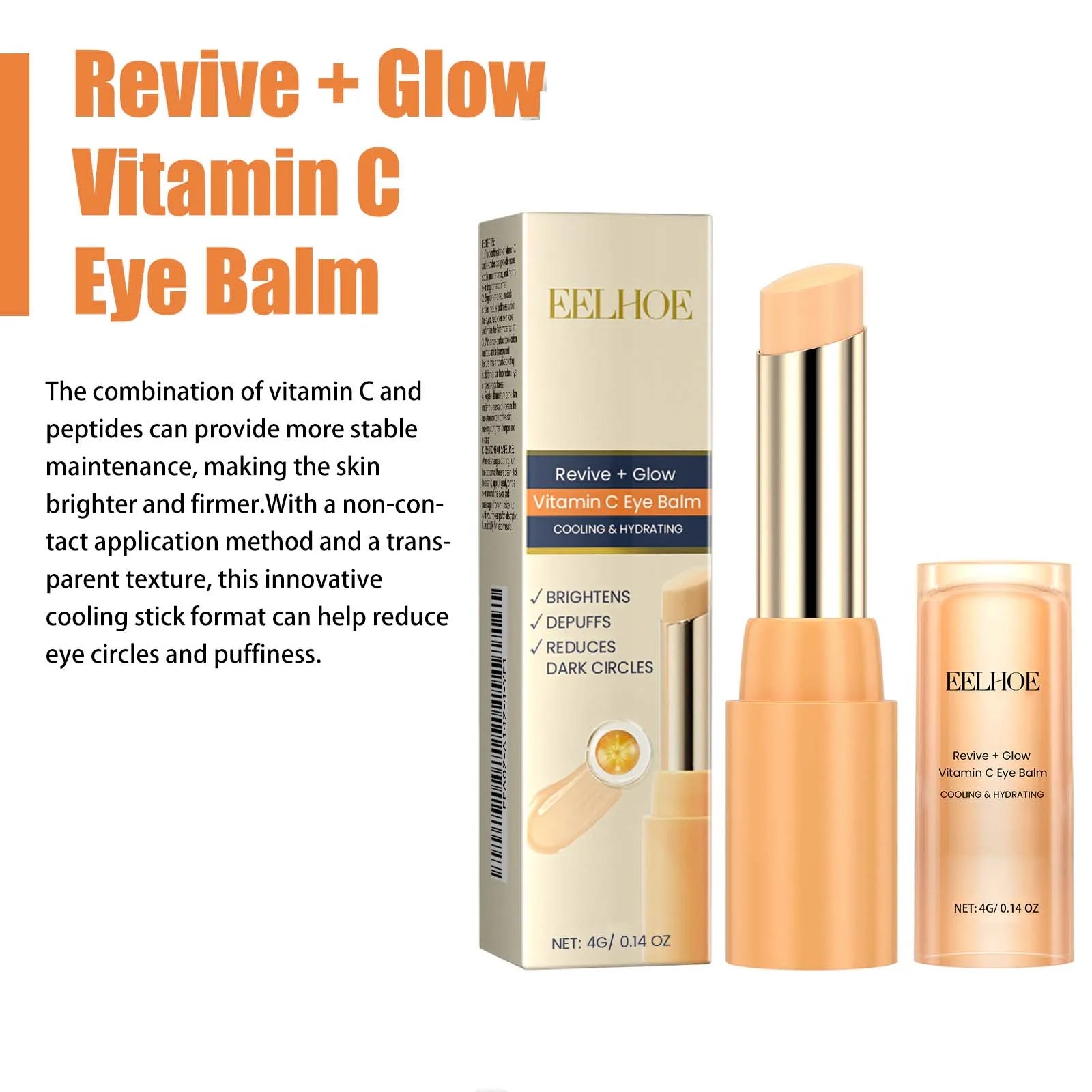 Vitamin C Eye Balm Stick – Brightening, Anti-Puffiness & Dark Circle Treatment