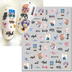 3D Floral & Butterfly Nail Art Stickers