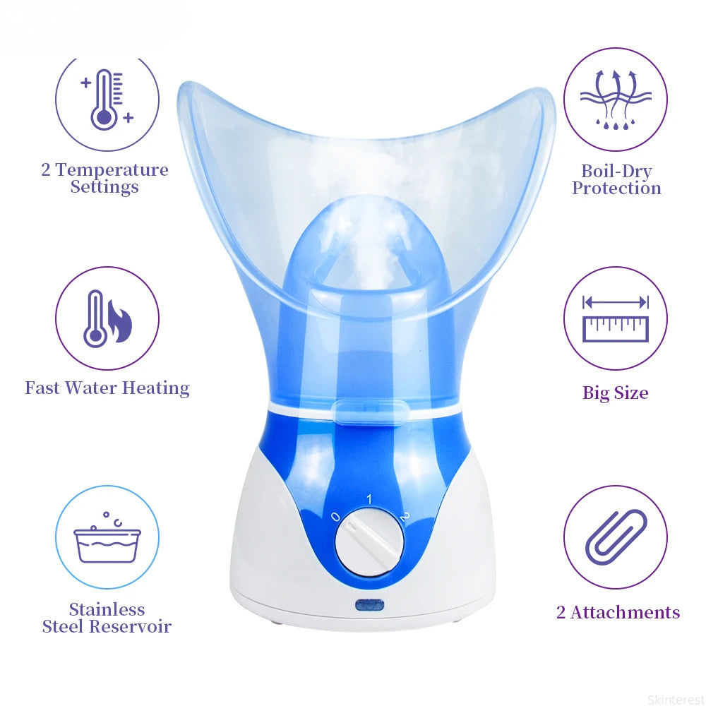 Nano Facial Steamer with Aromatherapy – Hot Mist Hydration & Pore Cleansing Spray Machine for Home Spa