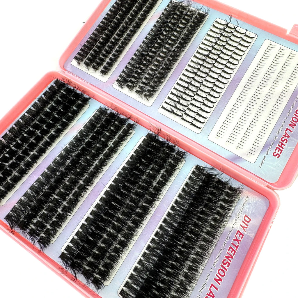 Spiky Individual Lash Clusters – Manga Style Bottom & Top Eyelash Extensions