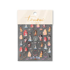5D Princess Nail Stickers – Colorful Fairy Tale Embossed Decals