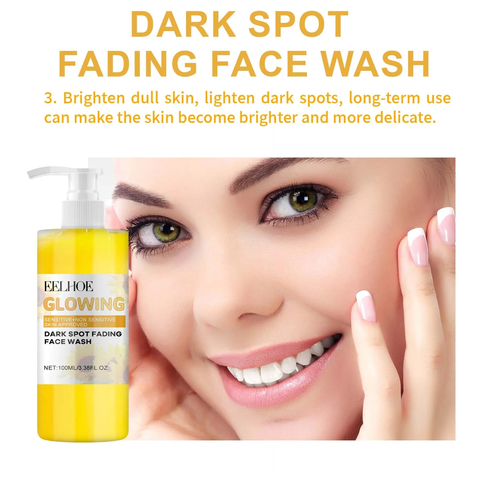 Turmeric Brightening Cleanser – Deep-Cleansing, Makeup-Removing, Refreshing Facial Wash with Natural Skincare Formula