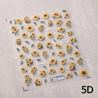 Sunflower & Autumn Harvest Nail Art Stickers
