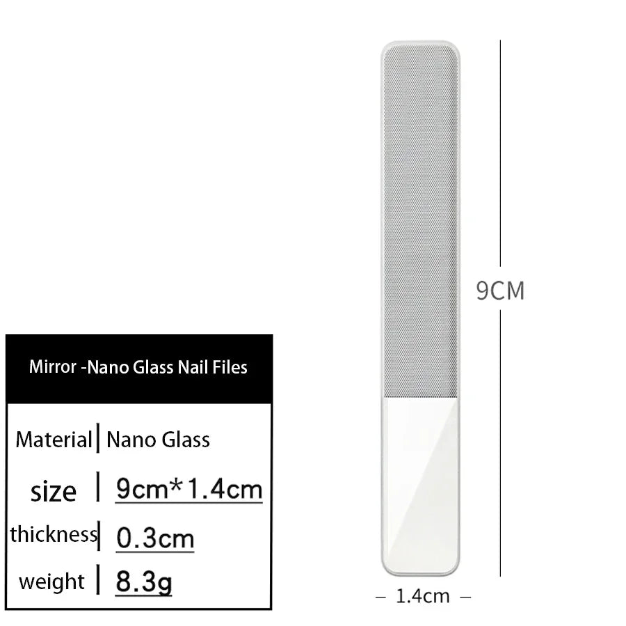 Nano Glass Nail File – Professional Washable Polishing Tool for Shiny, Smooth Nails
