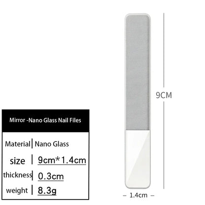 Nano Glass Nail File – Professional Washable Polishing Tool for Shiny, Smooth Nails