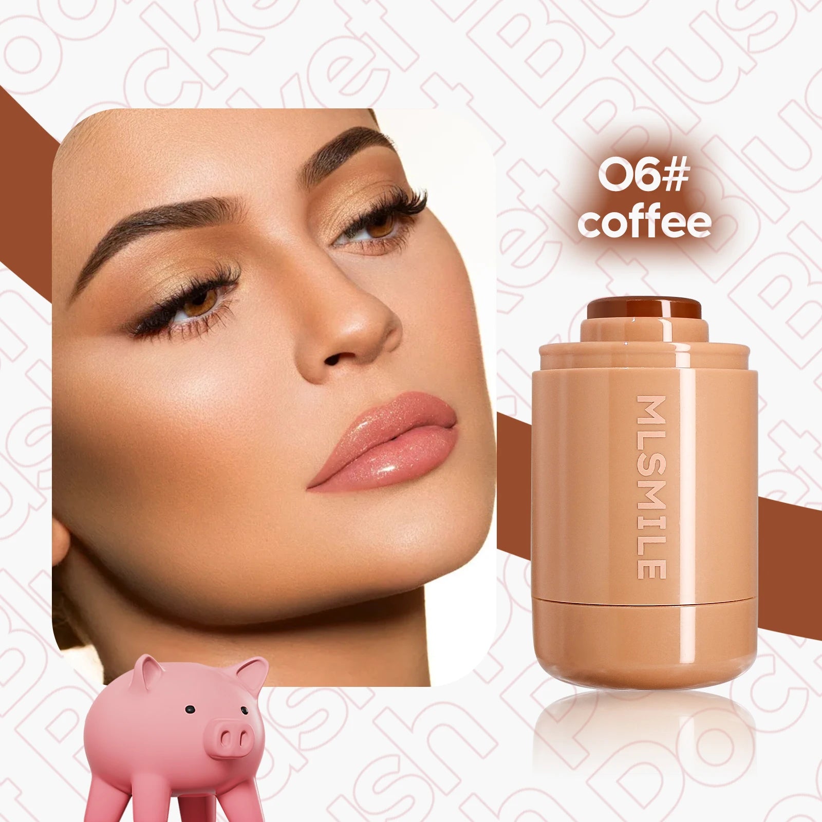 Natural Matte Blush Makeup – Waterproof, Long-Lasting, Moisturizing & Lightweight Blendable Highlight Blush