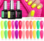 Neon Gel Nail Polish 7.5ml – UV/LED Soak Off Summer Colors