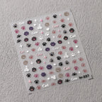 5D Jelly Cat Paw Nail Stickers – Pink Cartoon 3D Manicure Decals