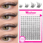 WOSHEER Natural Cluster Lashes – Volume Mixed Eyelash Extensions