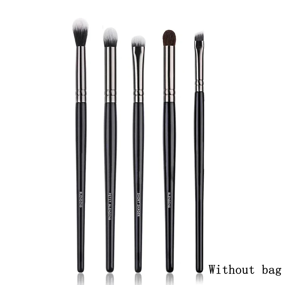 Black Crease Eye Shadow Brush Set – Soft Synthetic Hair, Travel-Friendly