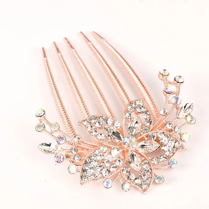 Elegant Bridal Rhinestone Hair Comb – Wedding Hair Clip & Tiara Barrette for Brides