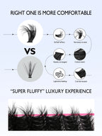 Fluffy Volume Faux Mink Eyelash Extension Kit – Mixed Tray