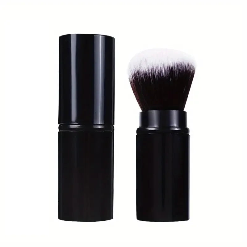 Premium Retractable Kabuki Brush – Blusher, Powder & Concealer Applicator
