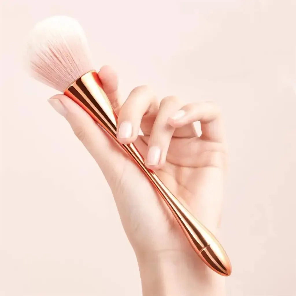 Rose Gold Powder & Blush Brush – Professional Large Makeup Tool