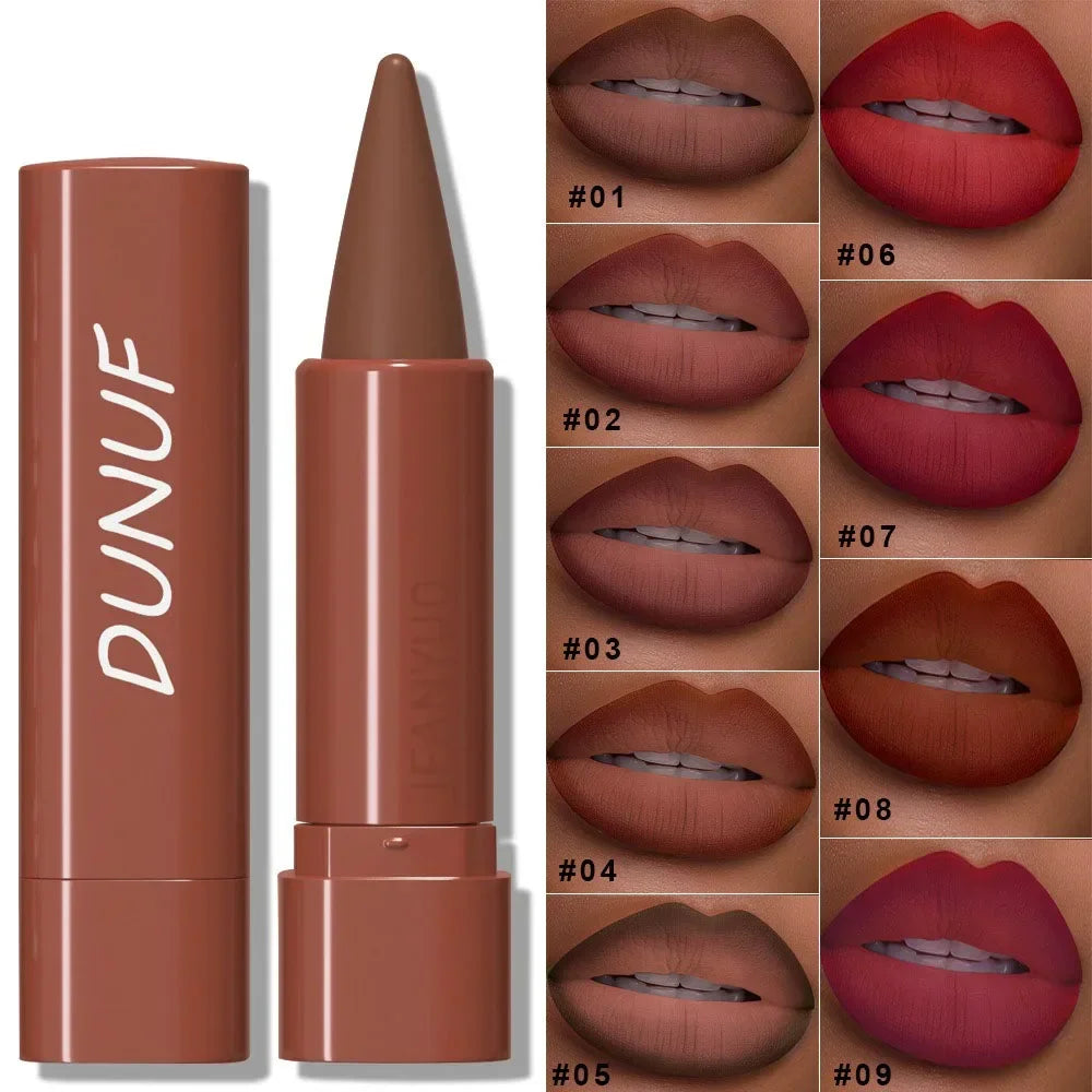 Matte Nude & Red Lip Liner Pencil – 9 Colors, Velvet Contour & Gradient Lipliner