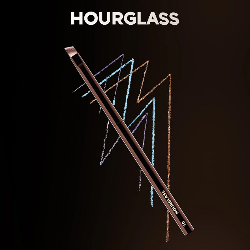 Hourglass No.10 Angled Eyeliner & Brow Brush – Soft Fiber, Single Eye Brush