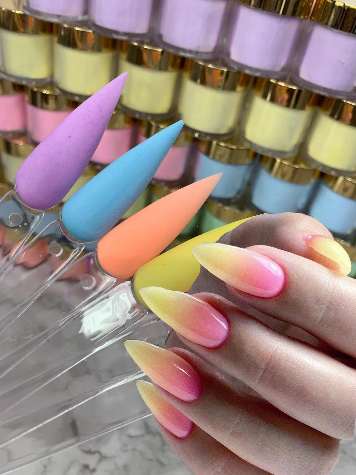 Pastel Colours Acrylic Powder Collection – 1oz (28g) Dip Powder Pots, 40 Color Acrylic Nail Set
