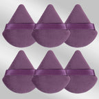 6 Pcs Triangular Makeup Sponge Puffs Soft Skin-Friendly Foundation Blenders for Home or Travel Use
