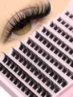 DIY Eyelash Cluster Extension Kit with Tweezers & Waterproof Lash Bond