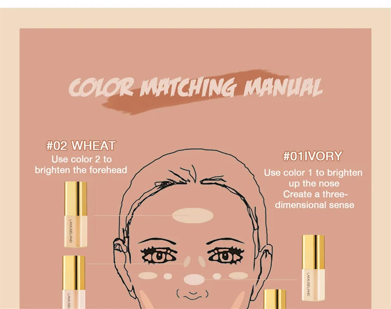 Waterproof Liquid Concealer & Foundation | Oil-Control, Brightening, Full Coverage