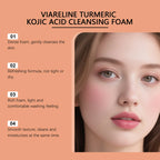 Turmeric Face Cleanser – Deep Cleansing, Oil Control, Acne & Blackhead Remover, Hydrating & Brightening Foam