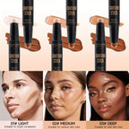 Double-Ended Foundation & Concealer Stick – High-Quality Cream for Contouring, Bronzer & Face Makeup