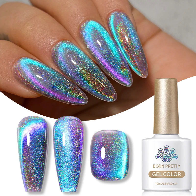 BORN PRETTY 9D Holographic Cat Eye Gel Polish 10/15ml – UV/LED Soak Off