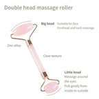 Pink Rose Quartz Jade Roller & Gua Sha Set