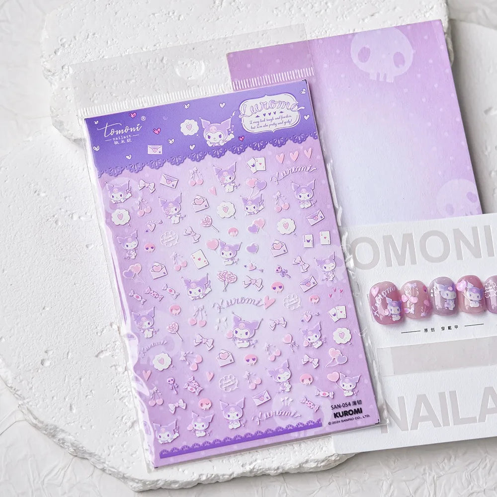 5D Anime Nail Stickers – Hello Kitty, Kuromi & Cinnamoroll